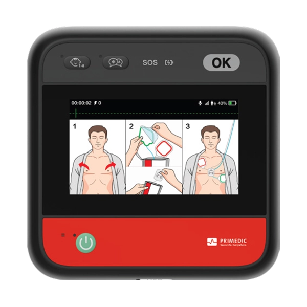 heartsave my pad semi automatique lcd display — vue produit